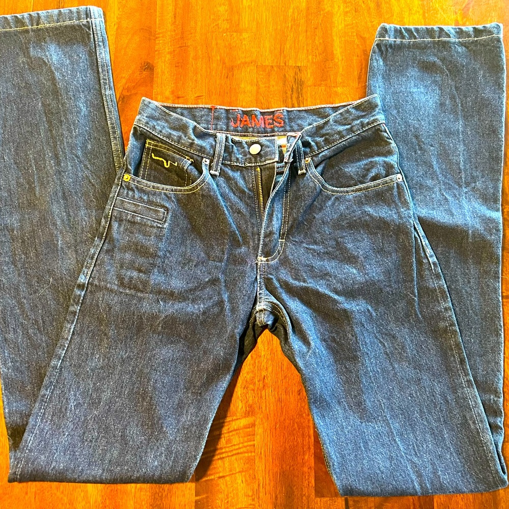 Kimes Ranch Men's Raw James Low Straight Bootcut Jeans